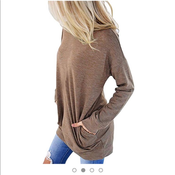 Tops - Casual Long Sleeve Top with Pockets